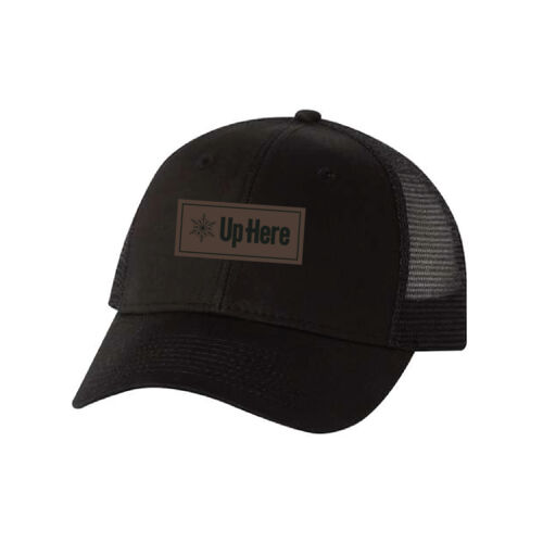 Valucap Adult Faux Leather Patch Trucker Cap Thumbnail